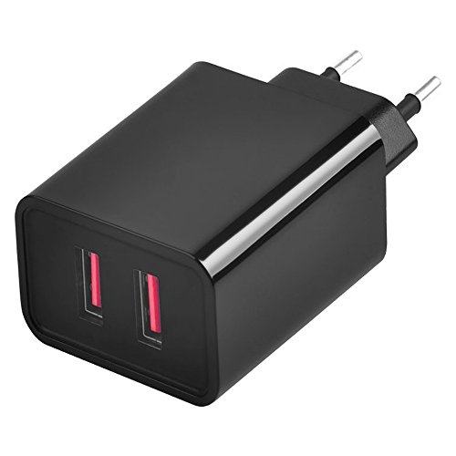 Top-Longer USB Ladegerät 5V 6A 2 Ports mit Smart Technologi Smart Phones und PC Tabletten (Schwarz)