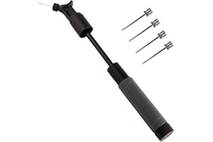 VeloChampion Pompa per palloni con 5 aghi - Sistema di gonfiaggio per Tutti i Palloni Sportivi - Pompa per palloni da Calcio - Pompa per Pallavolo e Pallacanestro