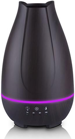 Aroma Diffuser, 500ml Essential Oil Diffuser with 7 Color Changing LED Lights, Wood Grain Aromatherapy Ultrasonic Cool Mist Humidifier, Waterless Auto Shut-off