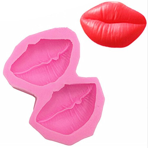 Hengsong 3d Lips Shaped Silicone Fondant Chocolate Mould Cake