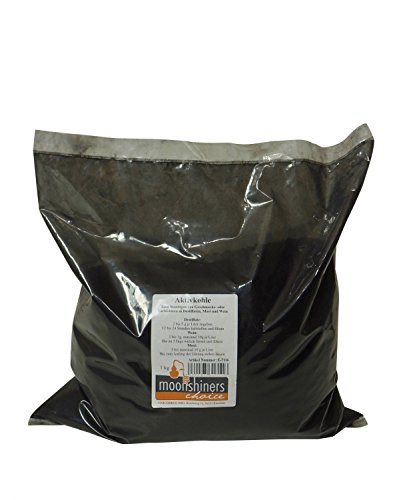 „MoonshinersChoice®“ Aktivkohle 1 Kilo im Beutel – zylindrische Partikel aus Kokos – für Bio- Lebensmittel geeignet – kann einfach pulverisiert werden - 3