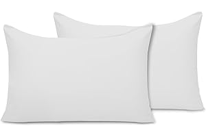 Pamposh Pillow Cases 2 Pack Super Soft Brushed Microfibre Pillow Covers Hypoallergenic Breathable Non Iron Envelope Closure White Pillow Cases