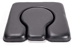 BDXZJ Universelles PU-Kommodensitzkissen Comfort Cushion Schwammgepolstertes Toilettenkissen Sitzpolster Einsetzba für Nachttische Stuhl Duschrollstuhl Behinderte Senioren