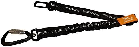 Premium Dog Seat Belt for Cars – Adjustable Length - Shock Absorbing Bungee - Strong Carabiner – Ideal for Use with Collar or Harness