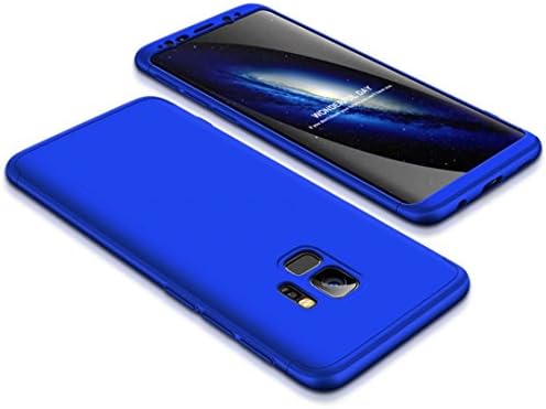 TXLING Samsung Galaxy S9 Case blue 360° Protective Cover PC Hard Shell Anti-Shock Shockproof Full Body Protective Anti-Scratch Bumper 360 Degree Full-Cover Case Matte Protection Case 3 in 1