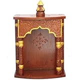 DECAGO Wooden Temple for Puja Home Temple (Brown Color)
