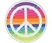 Produktbild Crocs Jibbitz Rainbow Peace Sign - Regenbogen Friedenszeichen - 10007075