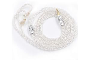 JR PRODUCTS J&R KZ ZSN/ZSN Pro/ZS10 Pro Kopfhörer, versilbertes Upgrade-Kabel, 2-polig, 0,75 mm, hochreiner, sauerstofffreier Kupfer-Kabel
