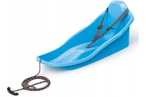 ‎BIRNEPOWER Schlitten Bob Schlitten Kinderbob Rodel Kinderschlitten mit Rückenlehne inkl. Zugseil Sicherheitsgurt Rutscher Rodelschlitten Kunststoffrodel