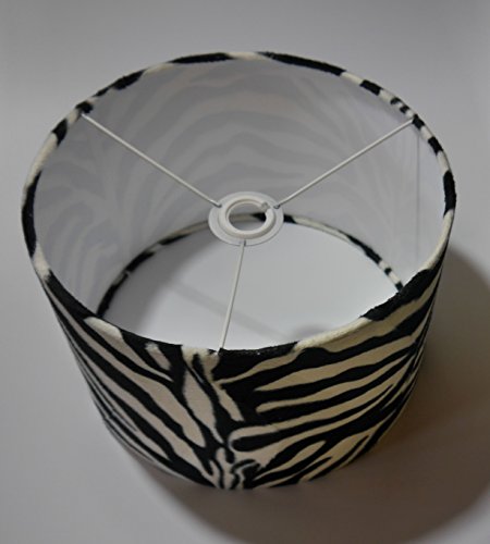Lampenschirm rund, 30/30 cm, ca. 20 cm hoch, Art. 1502, (Stoff: Zebra), für E14 & E27 geeignet - 3