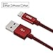 Price comparison product image OPSO iPhone Charger - [Apple MFi Certified] Nylon Braided Lightning Cable for iPhone 7 Plus 6S Plus 6 Plus SE 5S 5C 5, iPad 2 3 4 Mini, iPad Pro Air 2, iPod - 0.15m Red
