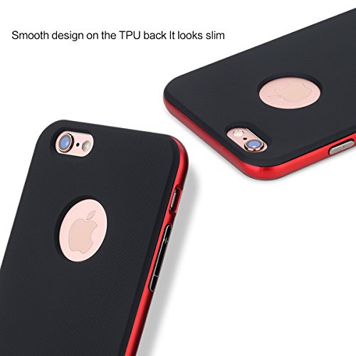 Funda ROCK Royce iPhone 6 6s Case Netted Texturizado Doble Capa Dos Colores Apple Logo PC TPU Agujero Honda Tel fono Caja Caso para Apple iPhone 6 6s 4 7 inch - Rojo reviews Funda ROCK Royce iPhone 6 6s Case Netted Texturizado Doble Capa Dos Colores Apple Logo PC TPU Agujero Honda Tel fono Caja Caso para Apple iPhone 6 6s 4 7 inch - Rojo