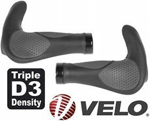 Schraub-Griff-ERGO BAR-ENDS-138/138-VELO schwarz/grau