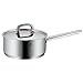 Produktbild WMF Premium One Stielkasserolle, mit Metalldeckel, Ø 20 cm, Cromargan Edelstahl poliert, Innenskalierung Dampföffnung Cool+ Technology, induktionsgeeignet, spülmaschinengeeignet, 2,5 l