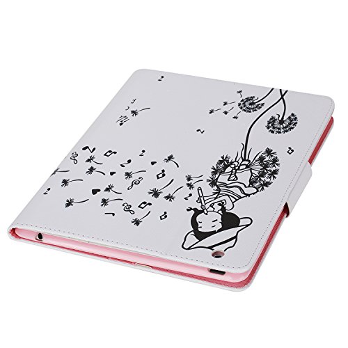 Für ipad 2/ipad 3/ipad 4 Hülle Leder Löwenzahn Mädchen Muster,SKYXD [Auto Schlaf/Wach Funktion] Smart Case Folio Klappbar Schutzhülle [Standfunktion/Brieftasche Kartenfach/Magnet] Klapphülle mit [Handyanhänger + Eingabestift] 3in1 Zubehör Handy Tasche for Apple ipad 2/ipad 3/ipad 4 Bookstyle Flip Leather Cover With [Stylus and Dust Plug] - 6