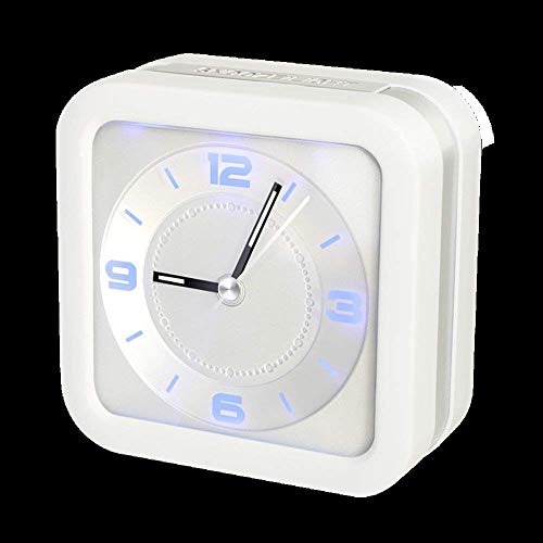 Preisvergleich Produktbild LOSKDMMJIO Wecker-Creative Mute Leuchtend Kleiner Wecker Multifunktionswecker,White
