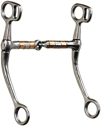Colorado Saddlery The Training Snaffle Bit with Copper Rollers, Stainless Steel