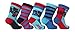 Clearance - Baby JEEP Socks Red and Blue (Pack of 5) (Shoe Size 0-2.5 ( Age 6-12 Months)) (Blue/Red)