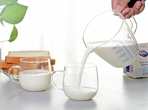 AsentechUK® Messbecher 500 ml transparentes Glas - 3