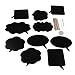 Produktbild Ailiebhaus Photo Props 10x Photobooth Schnurbart Fotoaccessoires für witzige Bilder egal ob Hochzeit, Geburtstag,jede andere Party (10 Schwarz)
