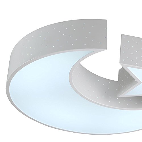 JJ Moderne LED Deckenleuchte Cartoon Kinderzimmer Lampe warm kleines Schlafzimmer Licht kreativ Sterne Mond Zimmer weiße LED 590*490*90mm Deckenleuchte ,220V-240V - 2