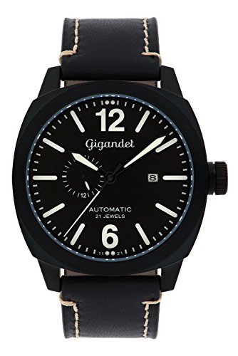 Gigandet Automatik Herren-Armbanduhr Red Baron III Fliegeruhr Uhr Datum Analog Schwarz G16-003 Gigandet Automatik Herren-Armbanduhr Red Baron III Fliegeruhr Uhr Datum Analog Schwarz G16-003