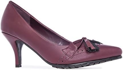 Andres Machado.AM5106.Tassle Pumps in Faux Leather.Petite&Large Sizes: UK 0.5 to 2.5 / EU 32 to 35 - UK 8 to 10.5 / EU 42 to 45.