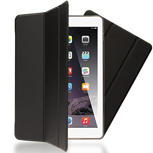 Apple iPad Air 2 Hülle Smart-Case von NICA, Ultra-Slim Cover Dünne Tablet Schutzhülle, Kunst-leder Hardcase Multi-Ständer Tasche, Display-Schutz & Backcover Flip-Case Klapphülle Sleeve - Schwarz