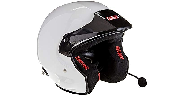 Simpson AA0130EG2M540018 Rally 8859 Casco con Pico, Bianco, XL : Amazon.it:  Auto e Moto