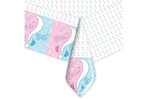 Big Party Tovaglia in plastica 140x270 cm Boy or Girl ?