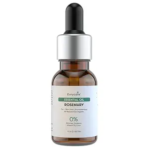 Evrycare Rosemary Essential Oil - Undiluted - For Hair Growth, Long & Strong Hair & Moisturize Skin - 100% Pure, Natural & Undiluted - Suitable For All Skin & Hair Types - 15ML