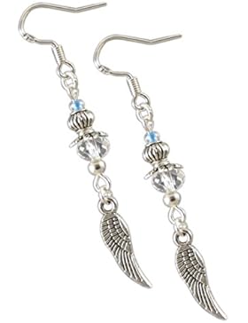 Katharina Fairytale Damen Mädchen Ohrringe der Engel Engelsflügel Ohrhaken aus 925er Sterling Silber