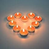 Txyk Rauchfreie Kerzen Duftkerze Valentinstag Romantische Kerzen Teelichter Set Fur Schlafzimmer Wohnzimmer Buro 50 Stuck Rot Tischdeko