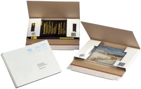 NIPS 146180161 CD/DVD Case Shipping Box No Window 223 x 155 x 20 mm, Pack of 50 White