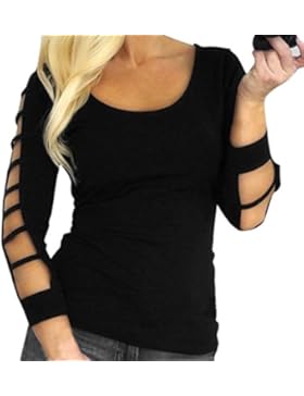 Hot Sale! Bekleidung AMUSTER Frauen Tops O Ausschnitt Langarm Bluse Casual Bluse Rundhals Langarm T-Shirt Tops...
