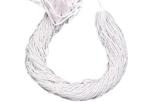 JAIPUR GEMS MART AAA Kristallquarz Edelstein Facettierte Perlen | 13 Zoll Strand | Naturkristall Quarz Halbedelstein 2mm-3mm lose Perlen für die Schmuckherstellung