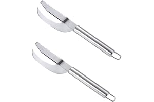 SOCHII Stainless Steel 3 in 1 Fish Maw Knife, Scaler Remover Cutter Stainless Steel Fish Scale Planer, Fish Peeler Scaler Open Belly And Dig out Fish Cleaner Tool for Home Restaurant Kitchen