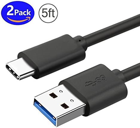 USB Type C Cable, YUMQUA (2 x 5ft) Nylon USB 3.0 to USB C Charger Cable Fast Charging Lead For Samsung S9 S8 Plus/ A3 A5 2017/A8 2018,LG G7 V30,Nintendo Switch,Moto G6,Pixel 2 XL,Xiaomi Mi A1/A2/Mix 2