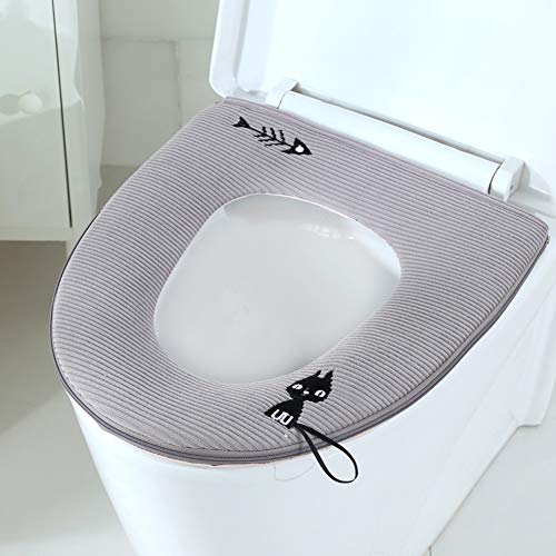 JR%L Manico Sedile WC Casa Impermeabile Cerniera,almohadillas para El Asiento del Inodoro Adesivi Carino Sedile WC Guarnizione -c