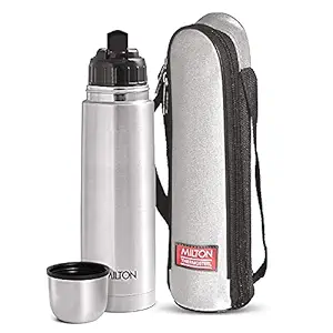 Milton Thermosteel Flip Lid Flask, 1000 milliliters, Silver