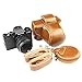 Produktbild Kameratasche aus PU-Leder für Fuji XT100, Kameratasche mit Schulterriemen, coffee