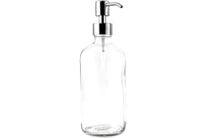 VASANA 1PCS 500 ml trasparente vuoto portatile Reill bottiglia rotonda in vetro argento pompa top trucco viaggio contenitore