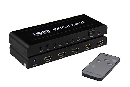 4x1 HDMI Switch 2k x 4k Yatek YK-0401P mit 3D-Format-Unterstützung, PIP-Funktion und Fernbedienung