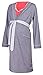 Happy Mama Women's Maternity Hospital Gown Robe Nightie for Labour & Birth. 393p (Robe - Graphite, UK 14/16)