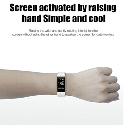 Smartwatch, Zimingu® Waterproof OLED Touch Screen Fitness Tracker  Aktivitätstracker für Android und IOS, Schrittzähler, Schlafanalyse mit Puls-Monitor mehrfacher Bewegungs-Modus Fahrrad-Reiten kompatibel mit androiden Smartphones 4.3 IOS iPhones 7.0 BT 4.0 - 6
