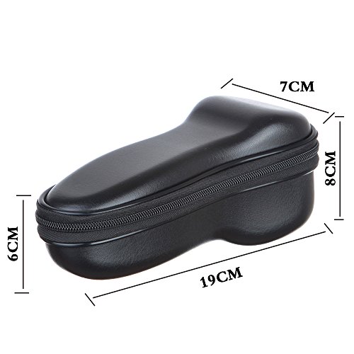 travelmall Travel Wasserdichtes PU-Leder EVA Hart Schutzhülle Rasierern Case Tasche Box Organizer für Philips braun Panasonic FLYCO Rasierer - 5