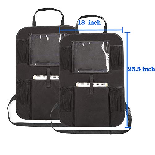 Preisvergleich Produktbild 2 PCS - Auto-Rücksitz-Organizer -6 Aufbewahrungstaschen Trittmatten Autositz-Rückenprotektoren - als Auto-Rücksitz-Organizer für Kinder- Speicherflaschen