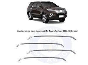 FurnishMyAuto Chrome Plated Grill for Toyota Fortuner 2016-2019 Model Car Accessories