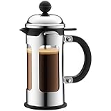 Bodum Chambord, Negro, Acero inoxidable, Transparente, 963.9 g, Vidrio, Plástico, Acero, Silicona - Cafetera italiana