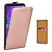 Produktbild Adicase Galaxy A7 2018 Hülle Leder Tasche für Samsung Galaxy A7 2018 Handyhülle Flip Case Schutzhülle (Rose Gold)